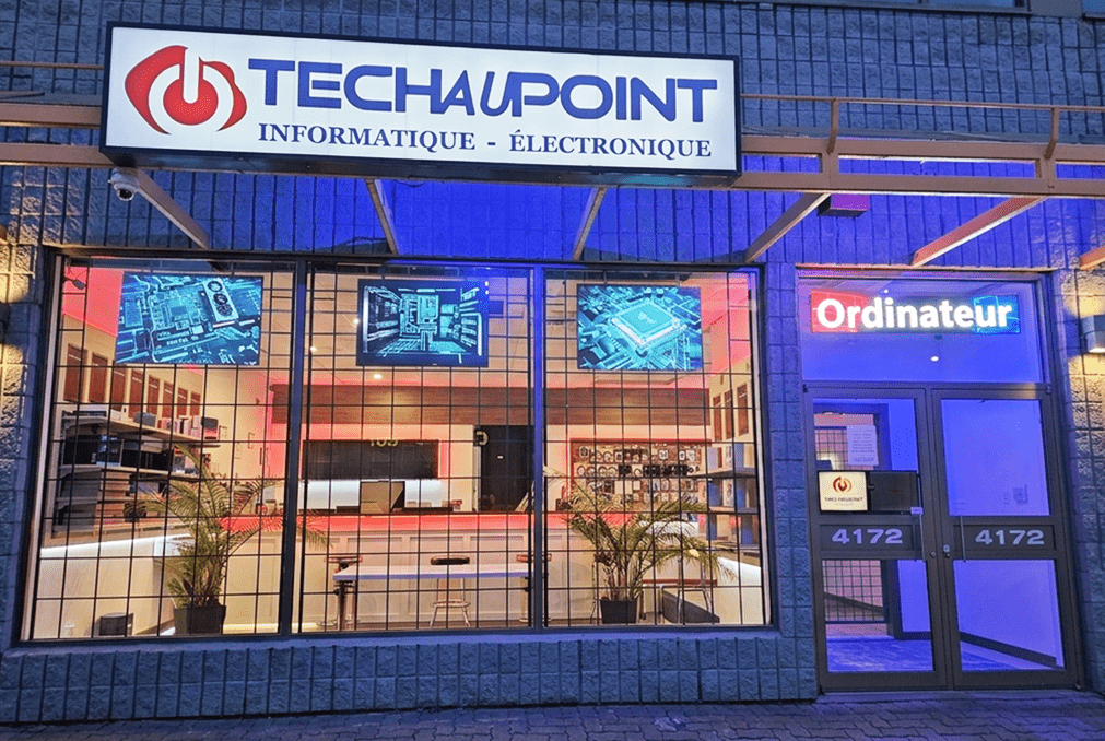 TechAuPoint Magasin Longueuil Réparation ordinateur portable informatiqe laptop pc tour