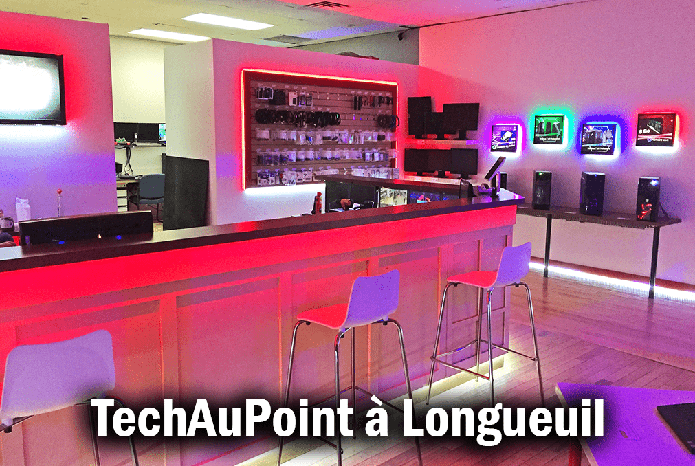 TechAuPoint Magasin Longueuil Réparation ordinateur portable informatiqe laptop pc tour